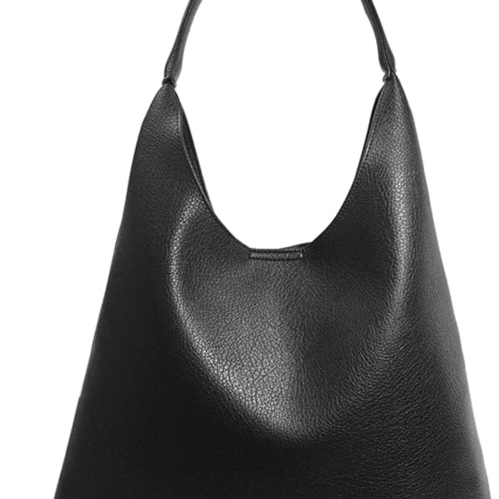 Black Vegan Leather Hobo Bag NWT